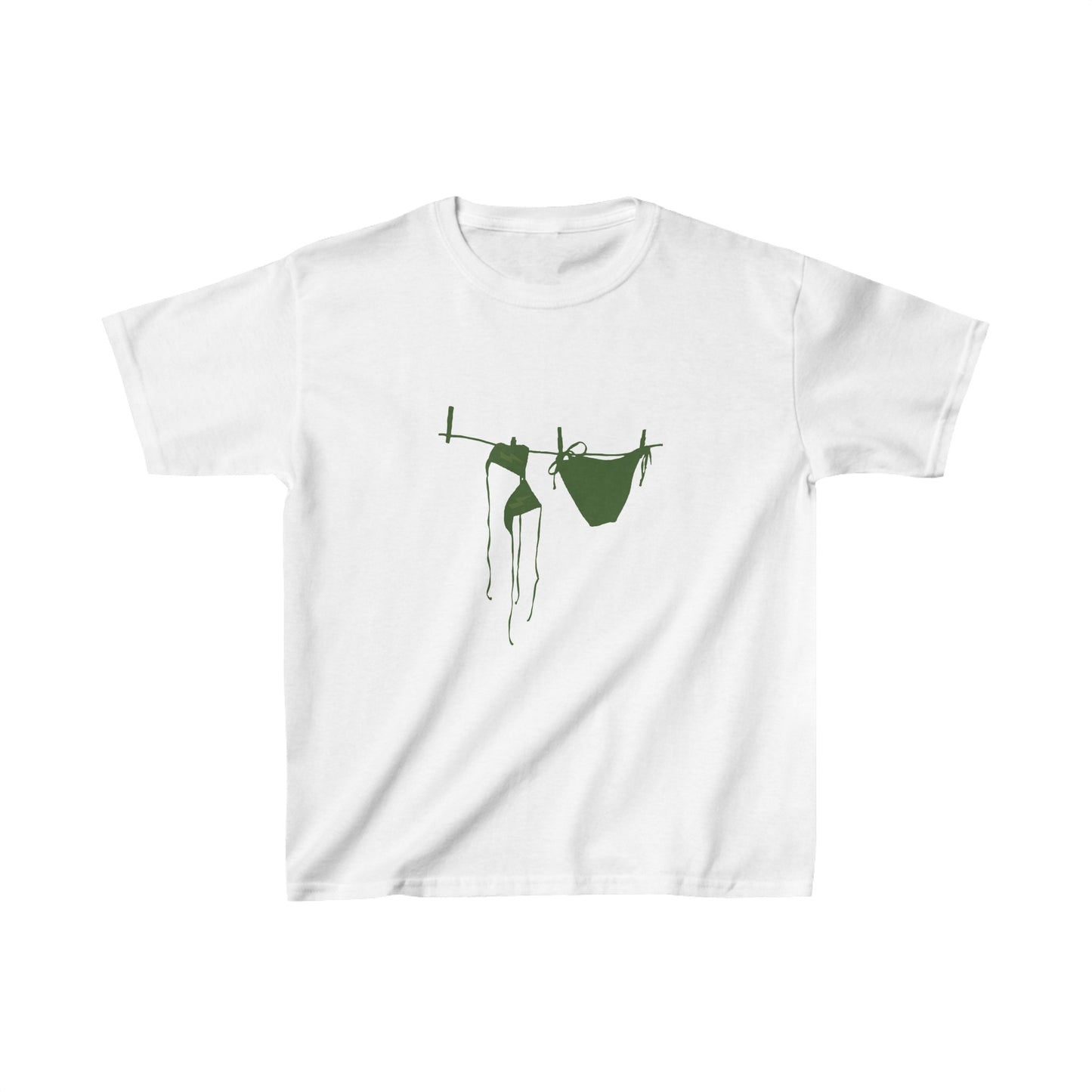 Summer Shadows Baby Tee - Green