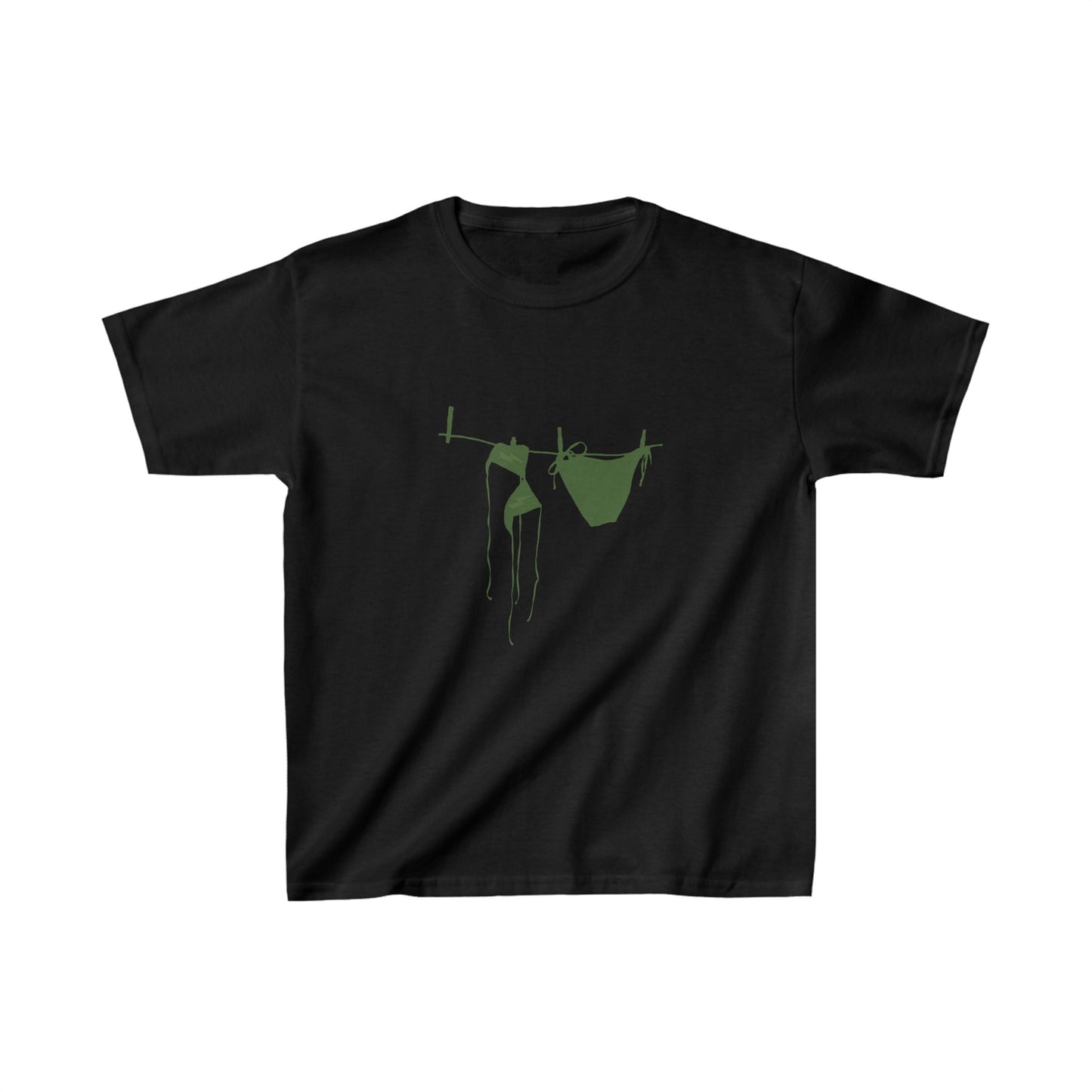 Summer Shadows Baby Tee - Green