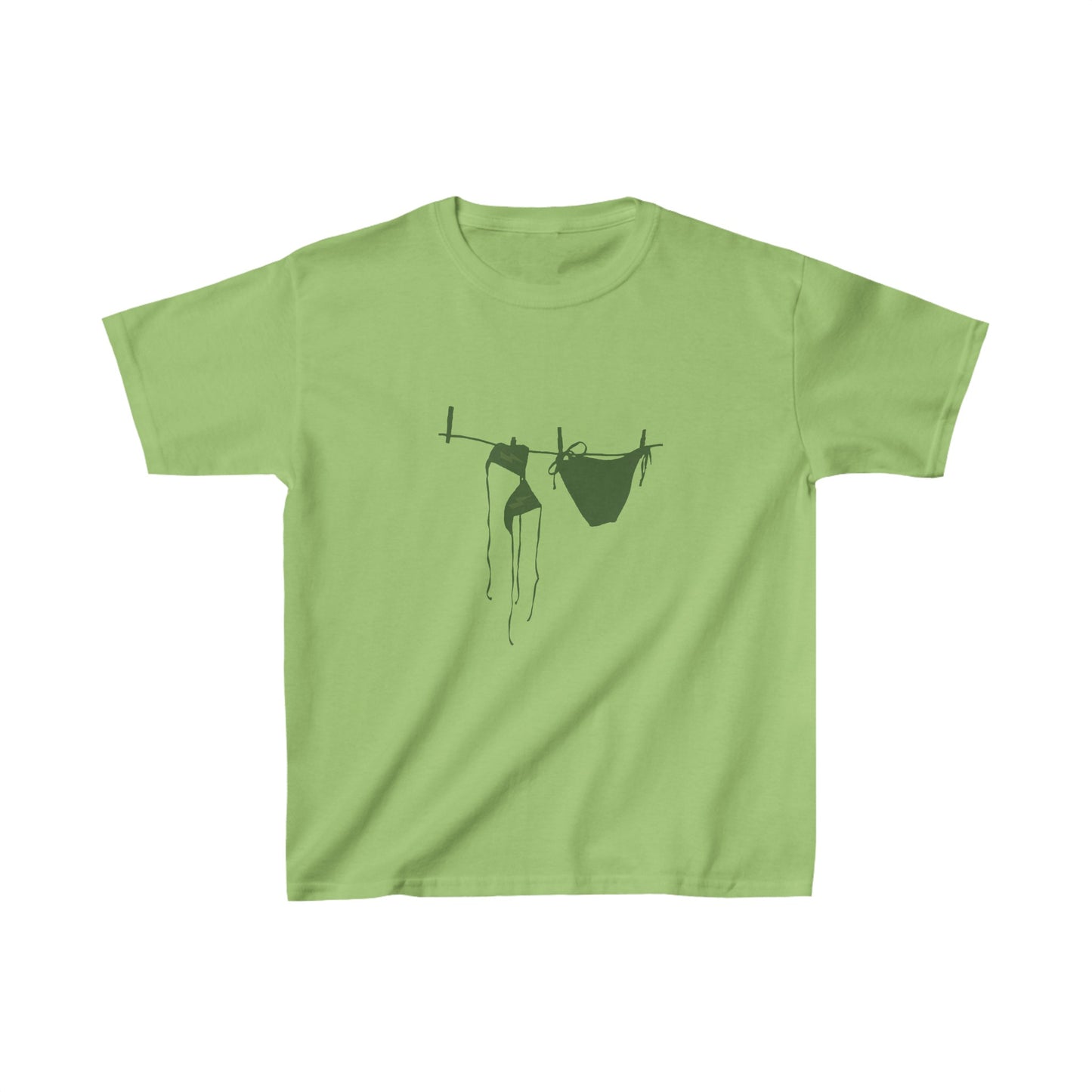 Summer Shadows Baby Tee - Green