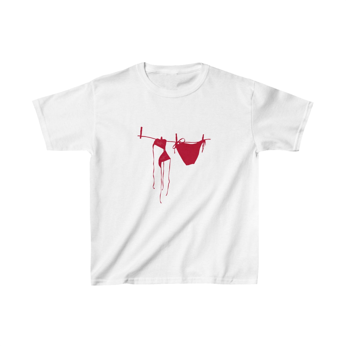 Summer Shadows Baby Tee - Red