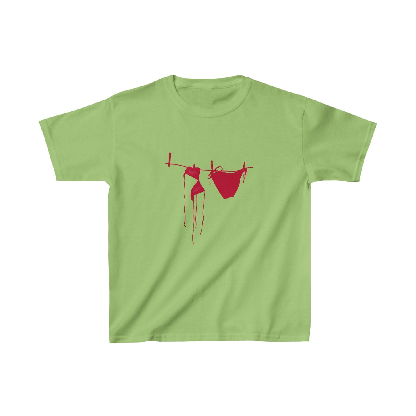 Summer Shadows Baby Tee - Red