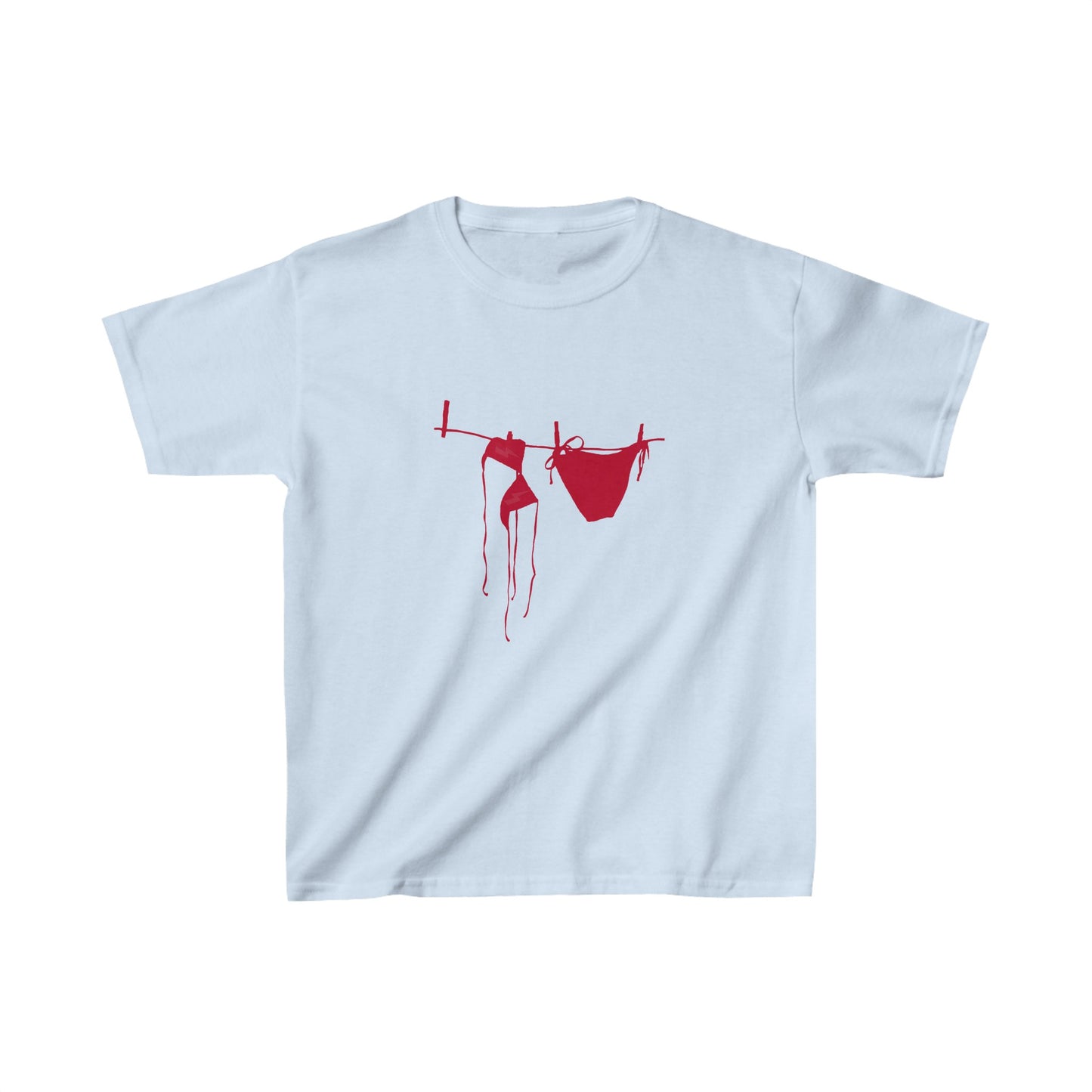 Summer Shadows Baby Tee - Red