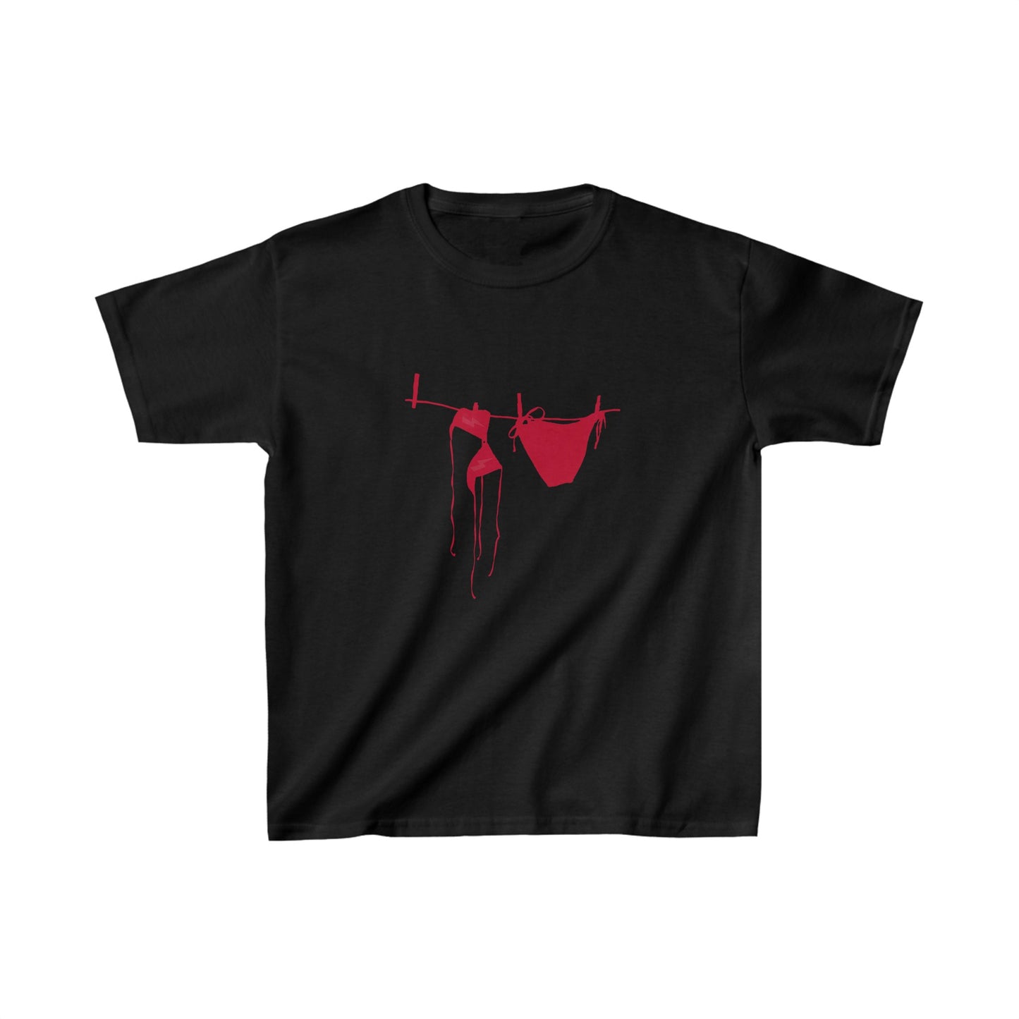 Summer Shadows Baby Tee - Red