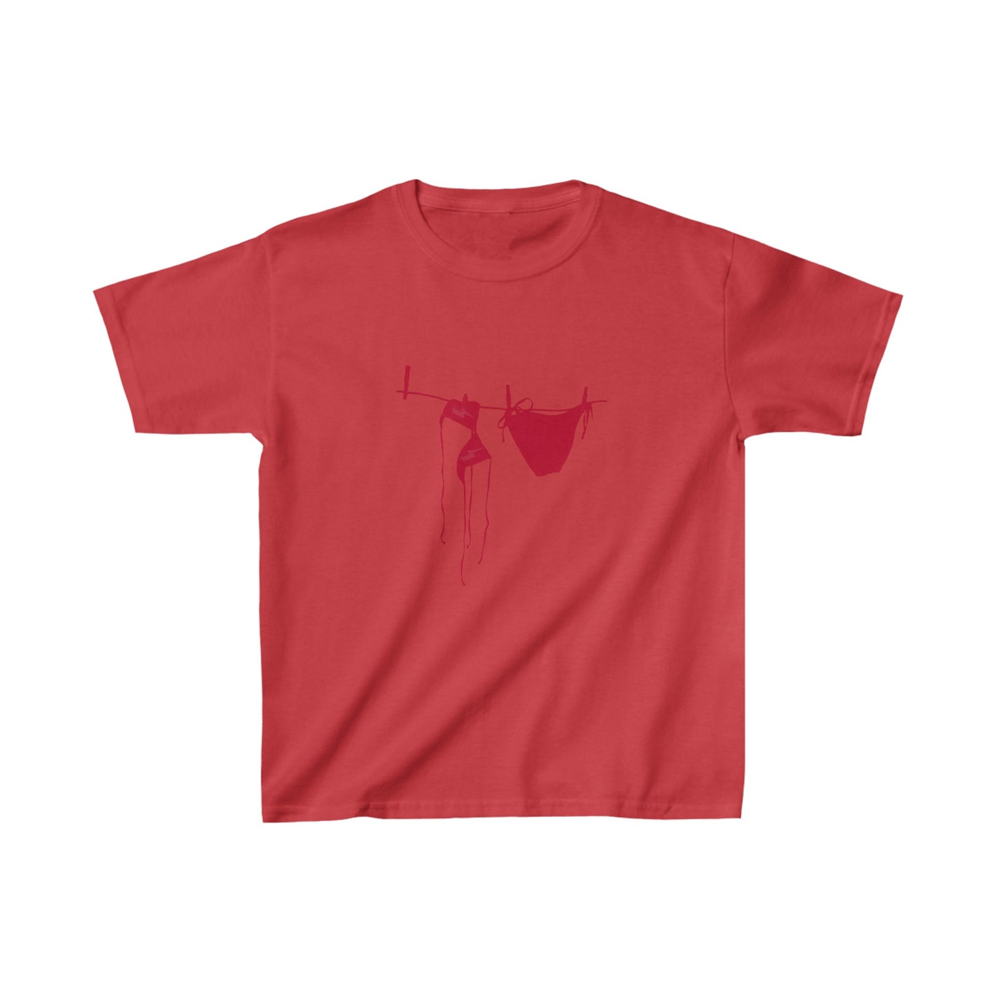 Summer Shadows Baby Tee - Red