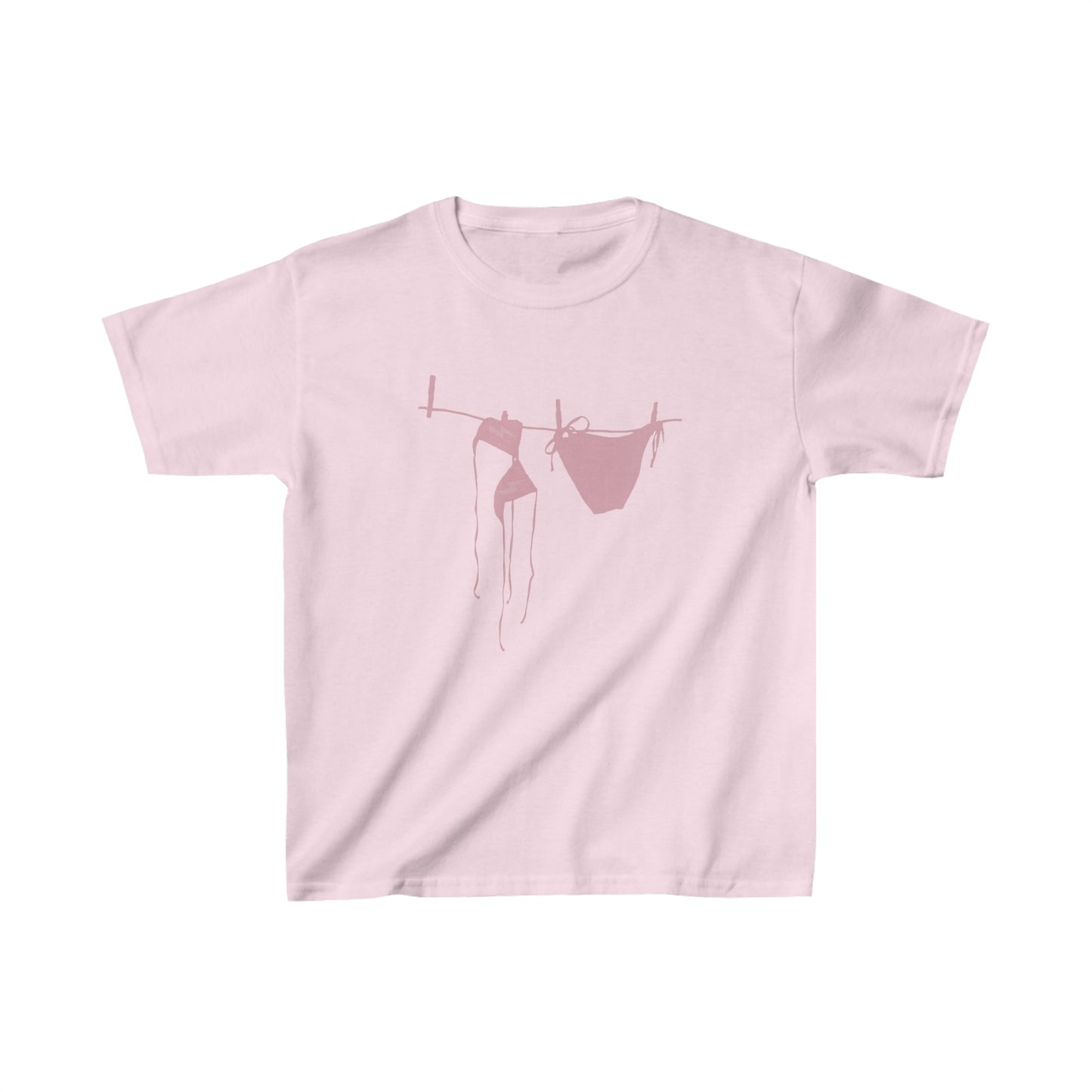 Summer Shadows Baby Tee - Pink